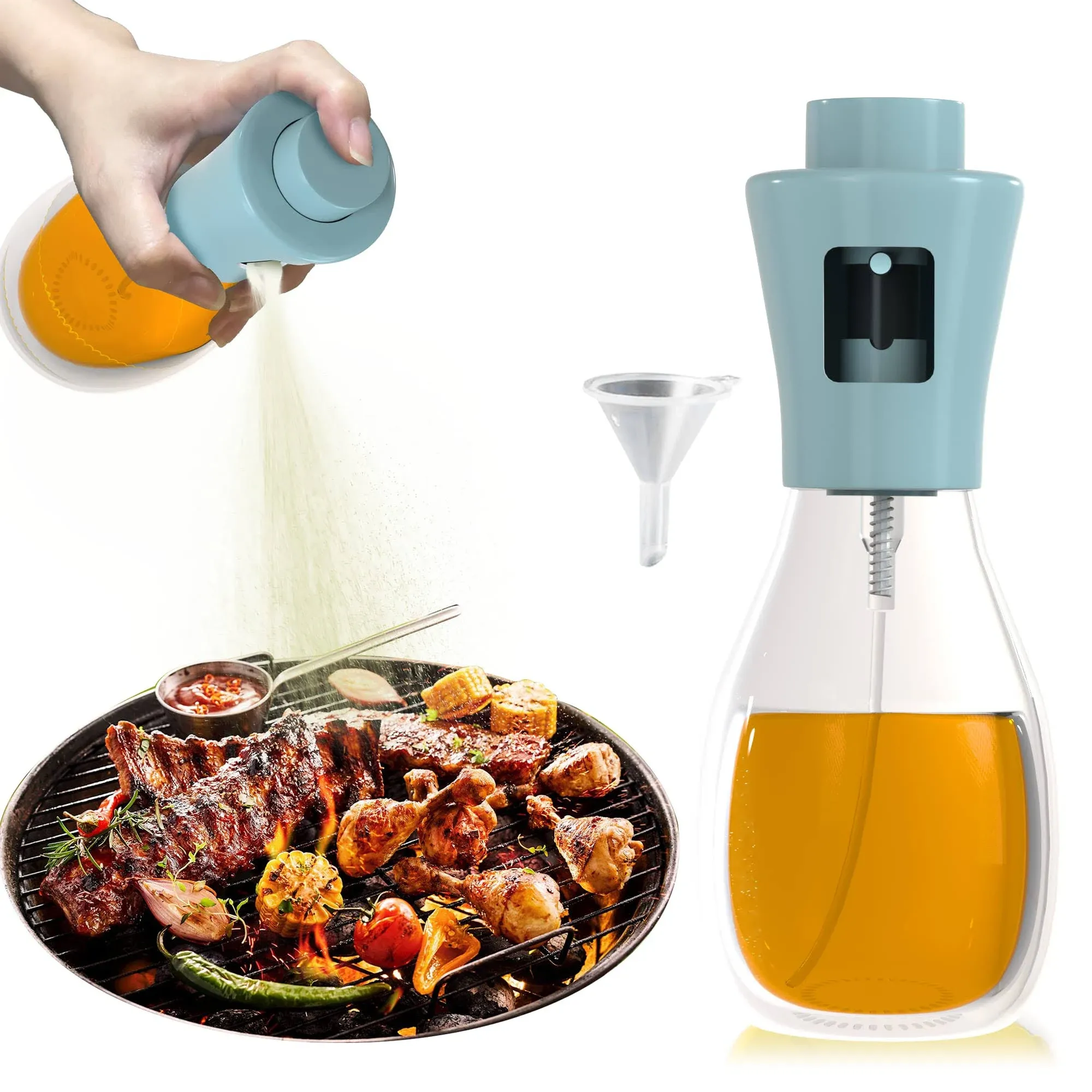 BinMar Olive Oil Sprayer for Cooking, 200ml Glass Olive Oil Sprayer Mister ...