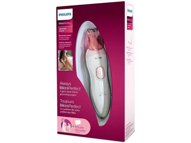 PHILIPS HP6376/61 BikiniPerfect Advanced Trimmer Kit for Bikini Line, Rechargeable (3 attachments)