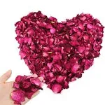 150 Grams/ 5.3 OZ Natural Real Red Rose Flower Petals Dried Rose Petal for Wedding Decoration Bath Foot Bath Wedding Confetti Crafts Accessories