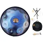 AS TEMAN HANDPAN, Handpan drum instrument in D Minor 10 Notes 432Hz 22 inches...