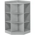 RiverRidge Kid's 6-Cubby 3-Shelf Corner Cabinet, Gray