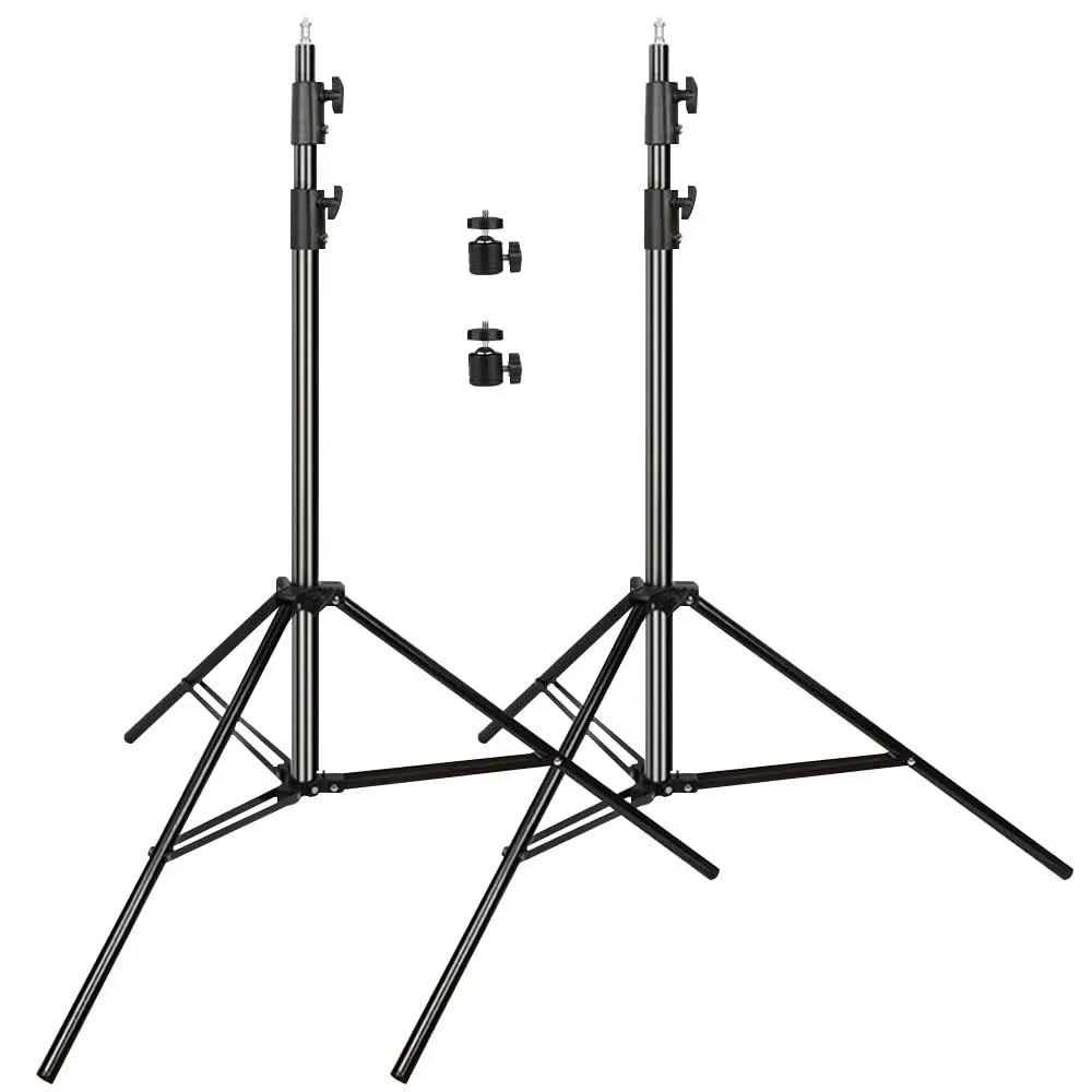 Heavy Duty Light Stand 9.5ft Aluminum Alloy Lights Stand Spring Cushioned