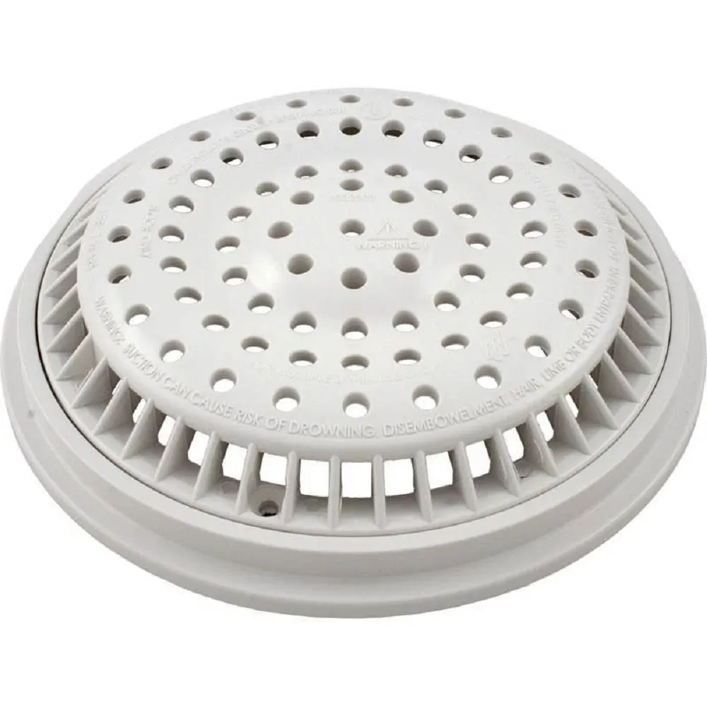 Waterway 8 in. White Main Drain Anti Vortex Cover 640-2310V