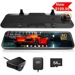 12 in. Rear View Dash Cam