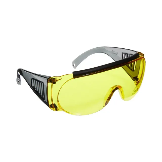 Allen Company Large Shooting Safety Glasses, Ansi Z87 Impact Resistant, Adult, Black, Unisex, Polycarbonate, Yellow