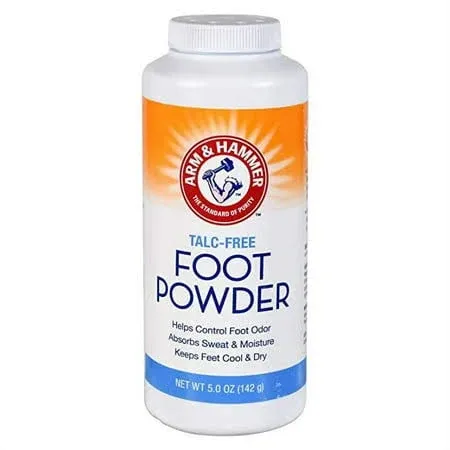 Arm &amp; Hammer Foot Powder Talc Free Pack of 2 New 5.0oz each Fast Shipping