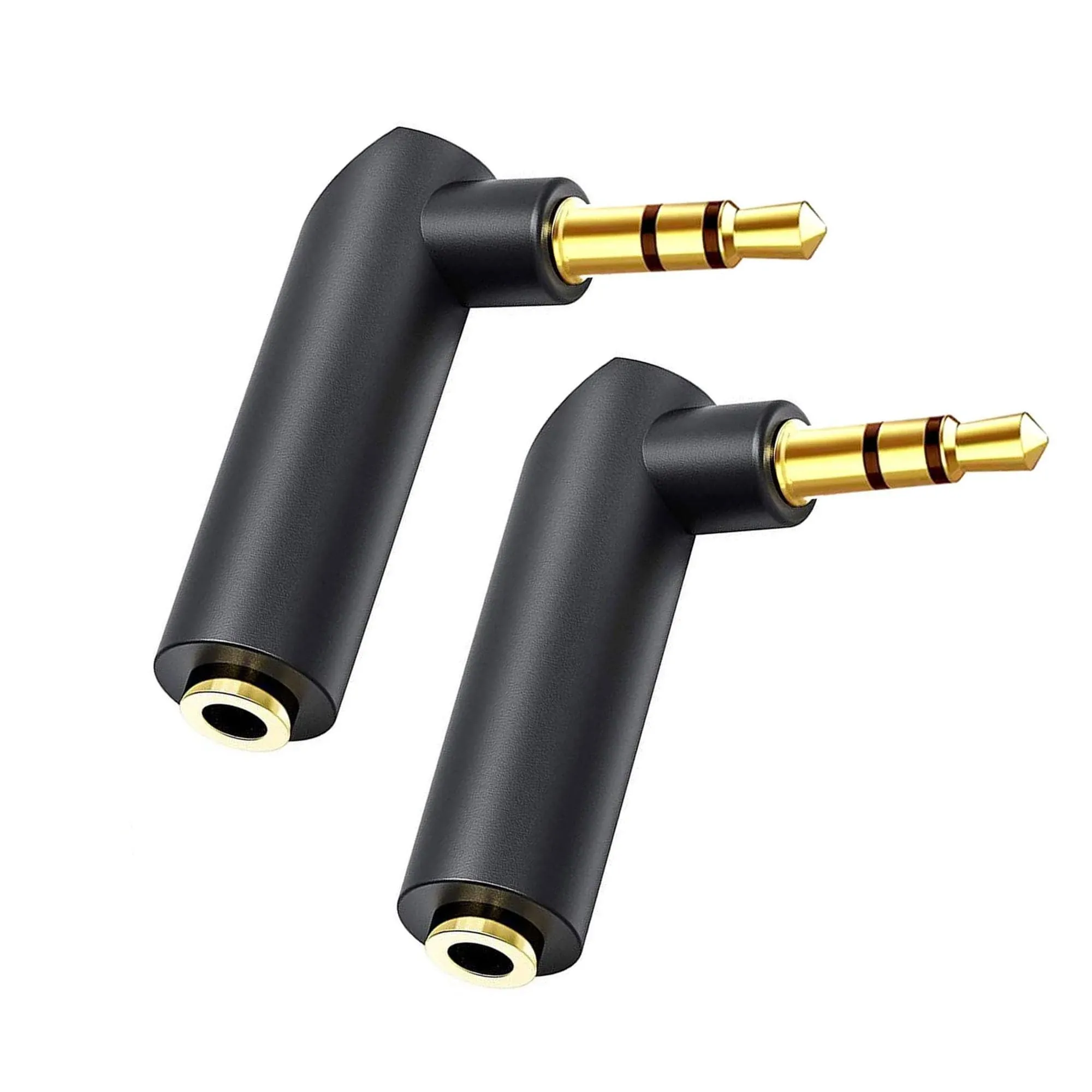 3.5mm Right Angle adapterr TRS Stereo Jack Plugs with a 90-Degree Right Angle...