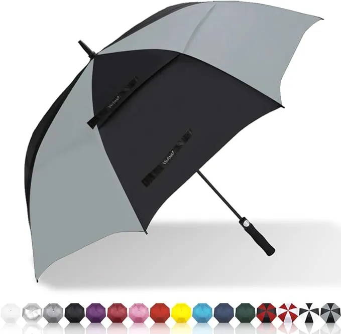 Vedouci USA Large Oversize Golf Umbrella Double Canopy Vented Windproof Stick ...