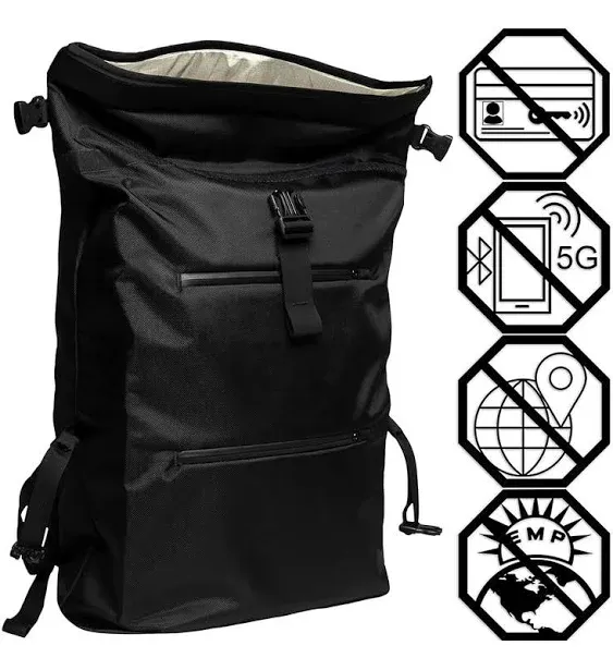 ~ AQUA RT ~ Large Water-Proof Faraday Backpack for Laptops, Tablets, and Mid-Size Electronics ~ Tracking/Hacking Defense ~ Stone