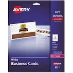 Avery Printable Business Cards, Laser Printers, 250 Cards, 2 x 3.5 (5371)