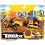 Tonka Mini Movers Metal Movers Combo Pack Mighty Bull Dozer and Front Loader NEW