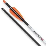 Wicked Ridge Match 400-20” Carbon Crossbow Arrows, Pack of 6-400-Grains.004” Straightness - with Alpha-Nock HP