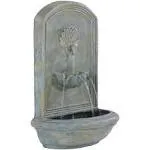 Sunnydaze Decor Seaside Outdoor Wall Fountain French Limestone