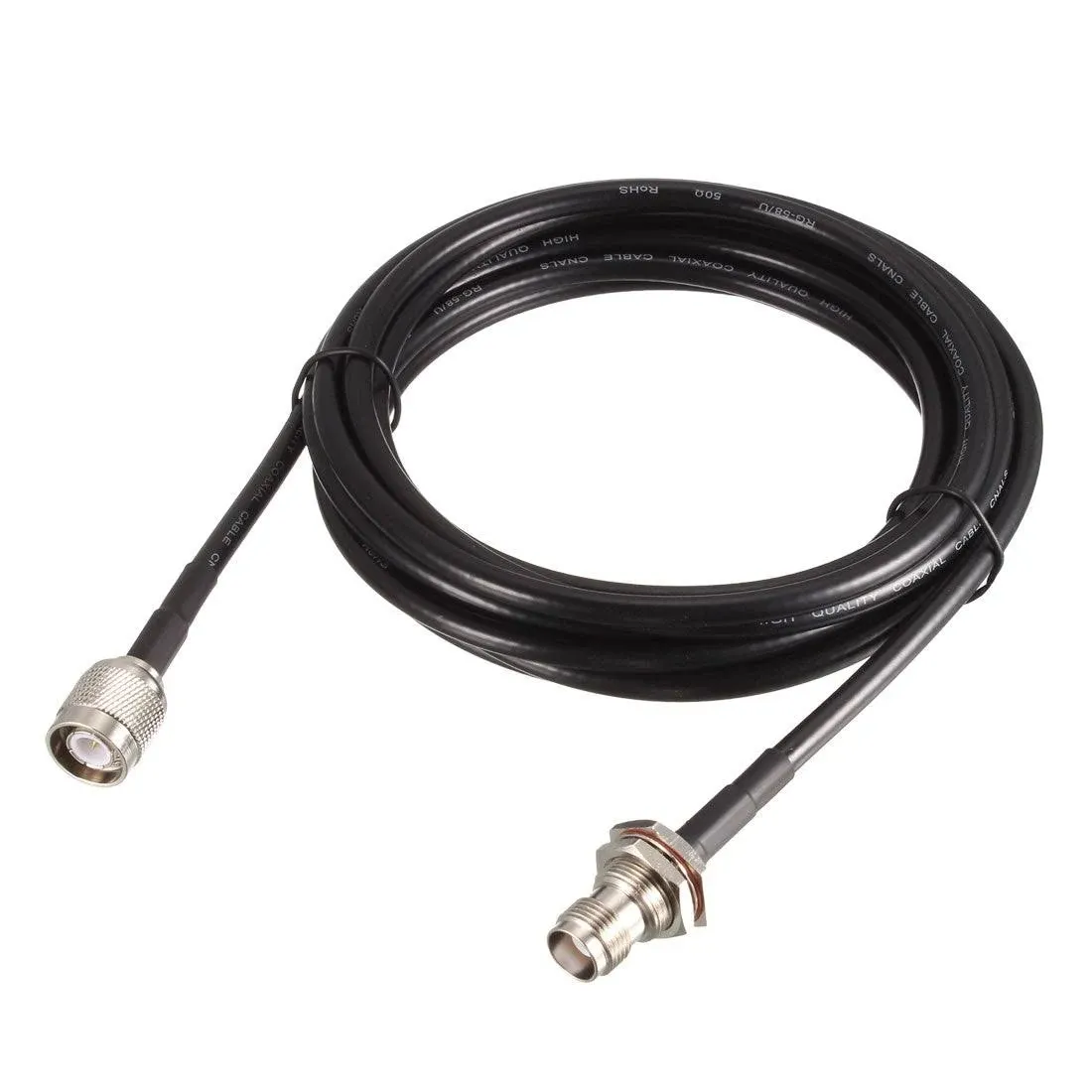 Uxcell Rg58 RF Coaxial Cable TNC Male to TNC Female Pigtail Jumper Cable 20-Inch