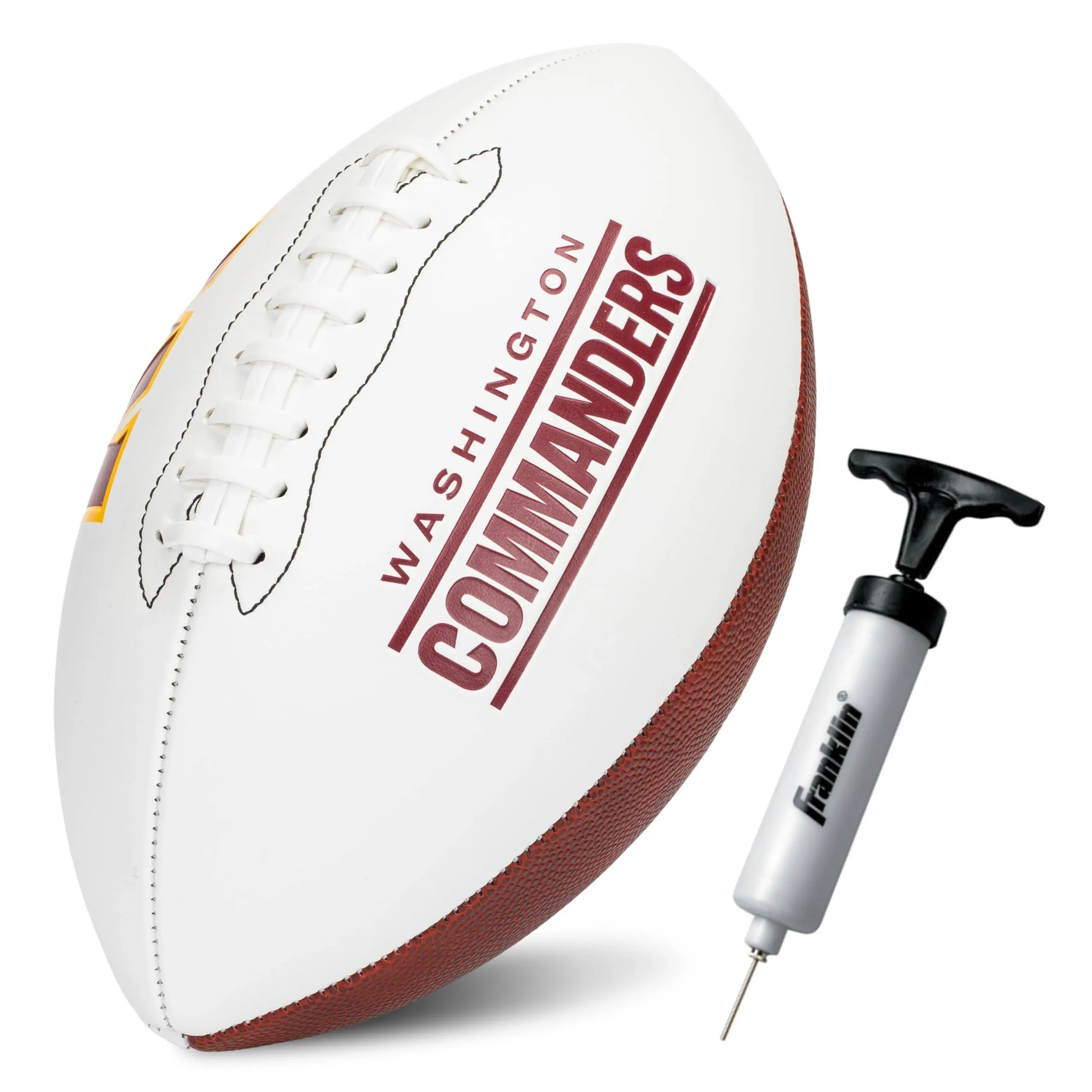 Franklin Sports NFL Autograph Football - Official Size White Panel Souvenir Football for Autographs + Signatures - NFL Team Fan Shop Memorabilia Football for Display