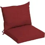 Arden Selections Ruby Leala Texture Outdoor 21 x 21 in. Dining Chair Cushion Set, Size: 21 inch x 21 inch, Red