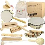 International Wooden Music Set, Percussion Kids Musical Instruments- Baby Musical Toys