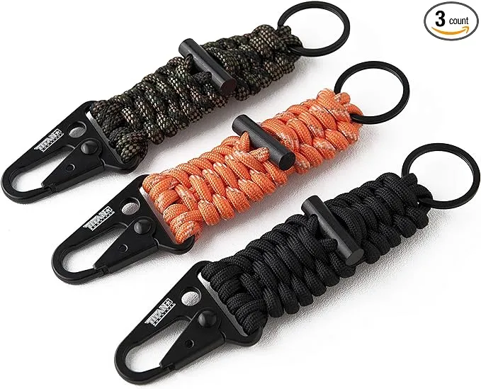 Titan Survival SurvivorCord Paracord Keychains | 3-Pack