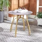 SAFAVIEH Outdoor Kylie Rattan Bistro Table - 31.5&#034; W x 31.5&#034;