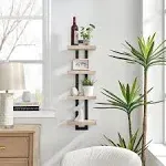 36" x 11" 4 Tier Ladder Bracket Floating Wall Shelf Unit - Danya B.