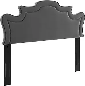 Modway Evangeline Performance Velvet Headboard, Full/Queen, Charcoal