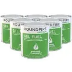 Roundfire 6 Pack Gel Fuel Cans for Fire Bowl, Fireplace, Gel Fire, Tabletop Fire ...