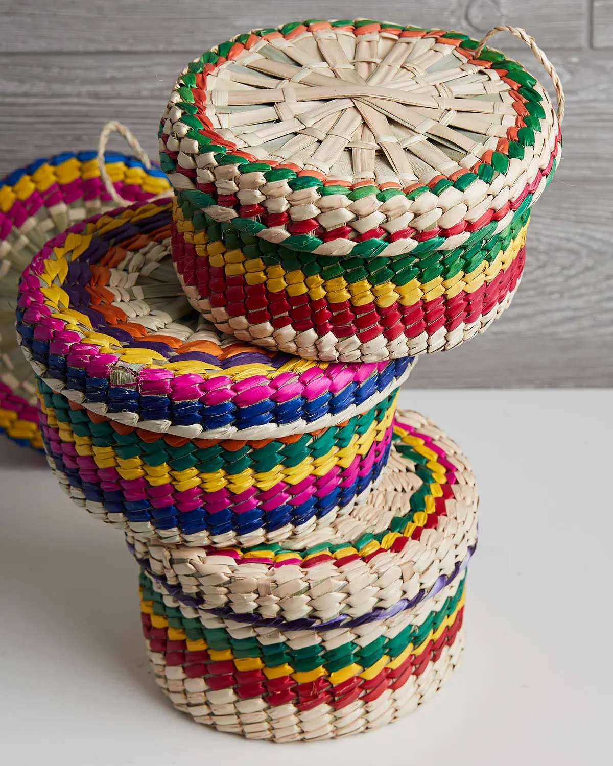 Mexican Woven Palm Tortilla Basket