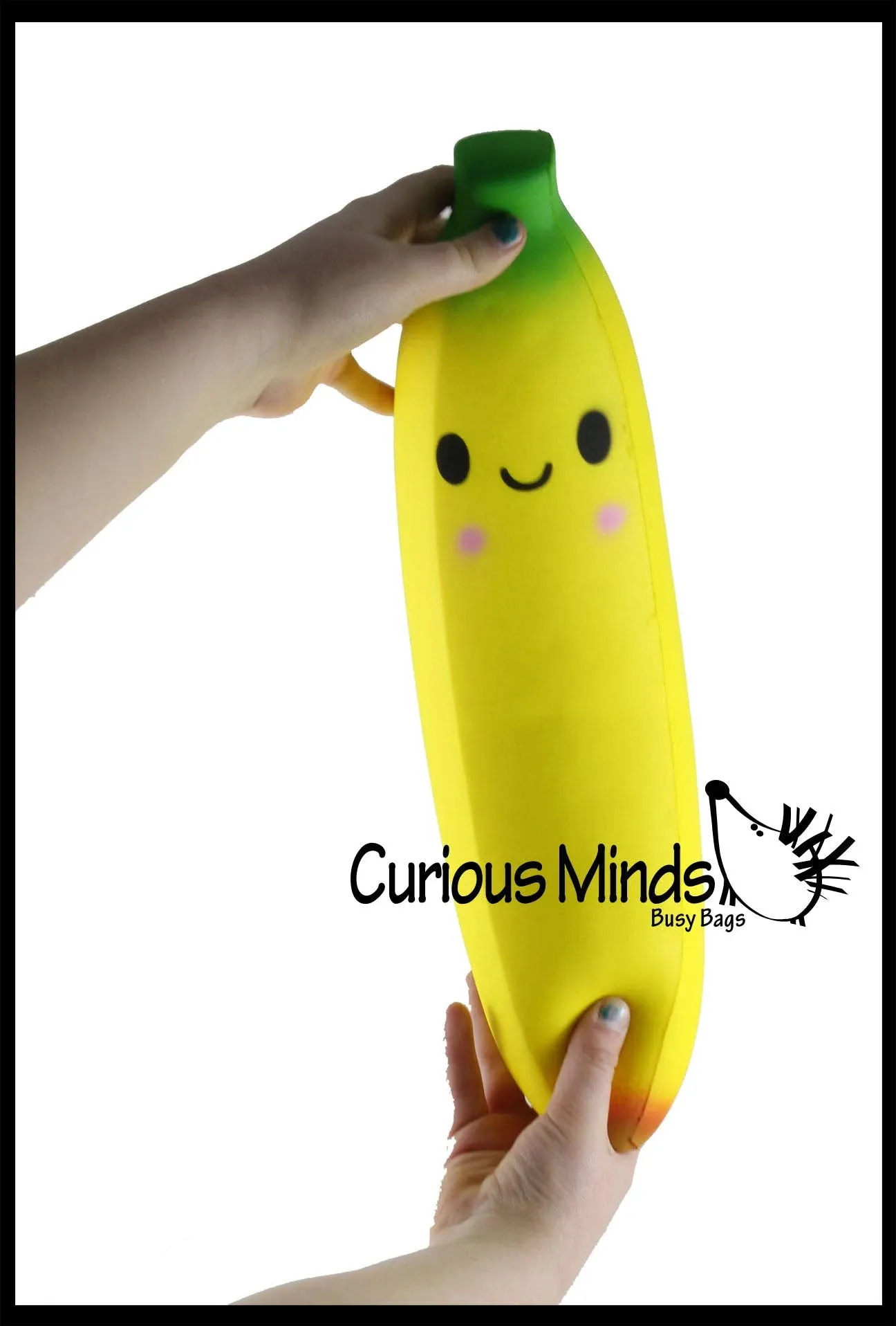 1 Jumbo Banana Squishy Slow Rise Foam Fruit - Cute Scented Sensory, Stress ...