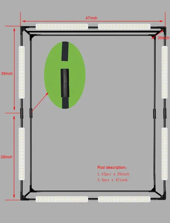 Konseen C5093-T Professional Photography Studio LED Large Shooting Tent Cube