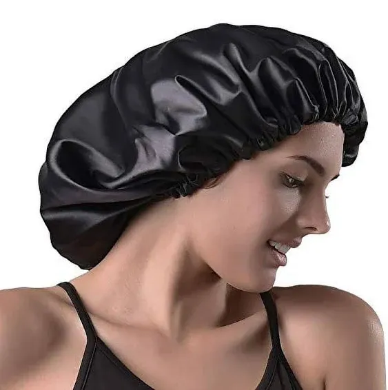 YANIBEST Silk Bonnet for Sleeping Satin Bonnet Hair Bonnets for Black Women and Men Double Layer Ajustable Bonnet for Curly Braids Hair