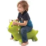 Green Triceratops Inflatable Jump Along