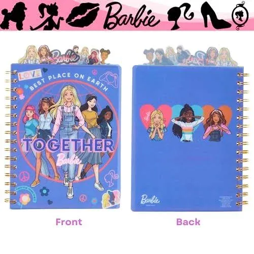 Innovative Designs Barbie Tab Journal Notebook, Spiral Bound, 96 Lined Pages, 8 x ...