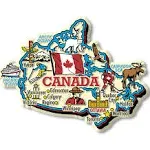 Canada Jumbo Country Map Magnet by Classic Magnets, Collectible Souvenirs Made in The USA