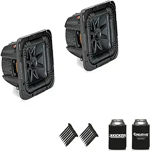 Kicker 44L7S84 Solobaric L7 8" Subwoofers Bundle - Dual 4-Ohm Voice Coils for ...