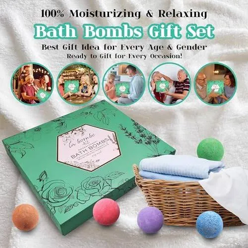 La Bombe Bulk Bath Bomb Gift Set - 42 Bath Bombs for Kids, Women & Men! Ultra Bath Bombs Perfect Gift Set for Women!