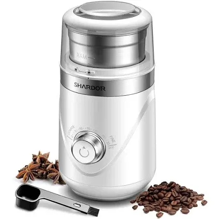 SHARDOR Adjustable Coffee Grinder Electric, Herb Grinder, Spice Grinder, Coffee Bean Grinder, Espresso Grinder with 1 Removable