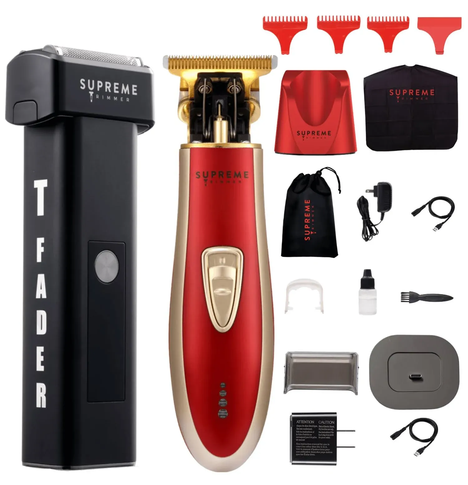 Supreme Trimmer T Fader Shaver & T Shaper Trimmer Bundle Black/Gold