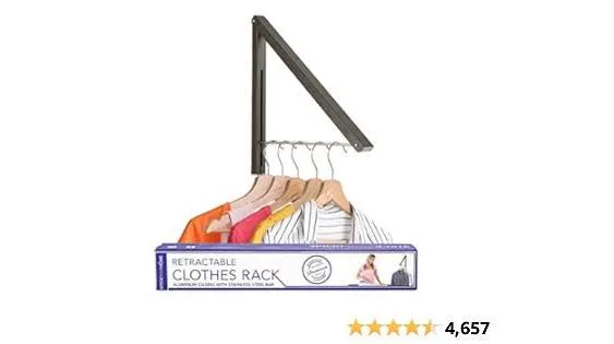 Stock Your Home Single Foldable Clothing Rack