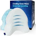 SelectSoma Memory Foam Knee Pillow for Side Sleepers with Cooling Gel Cover - Soothing Pain Relief for Hips, Back, Joints, Knees - Cooling Body