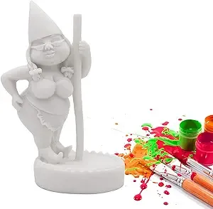 Unpainted Pole Dancing Gnome Statue DIY Paint Your Own Gnome Unpainted DIY Gn...