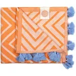 Orange Zigzag Beach Towel