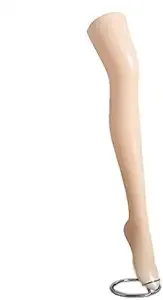 FixtureDisplays® Plastic Mannequin Leg for Display, Commercial Female Standing Leg with Metal Rack, Fleshtone Christmas Leg Lamp DIY 18139