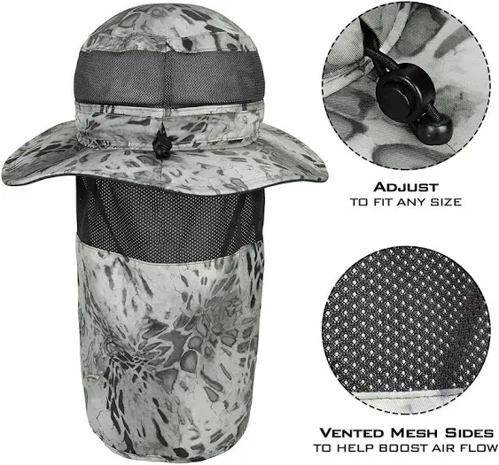 KastKing UPF 50 Boonie Hat Fishing Hat with Removable Neck Flap Sun Hats for Men