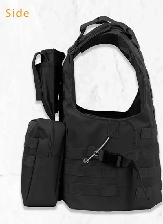 AZB Tactical Vest, Lightweight Airsoft Vest, Adjustable Paintball Vest with Removable Pouch