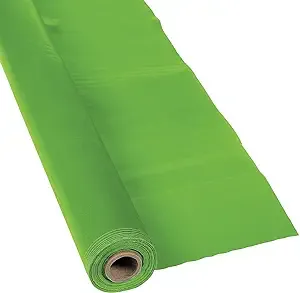 Fun Express Lime Green Plastic Tablecloth Roll (100 feet Long) Party Supplies - VBS Vacation Bible School Supplies/Decor