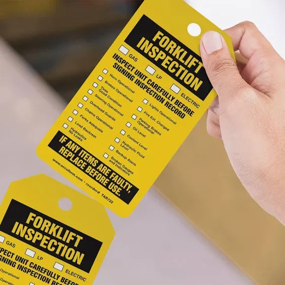 Buy Accuform TAR722, Safety Tag By-The-Roll "Forklift Inspection"