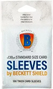 Arcane Tinmen Sleeves: Beckett Shield: Thick Collectible Card Sleeves 100 CT - MGT Card Sleeves are Smooth & Tough - Compatible with Pokemon, Yugioh, & Magic The Gathering Card Sleeves