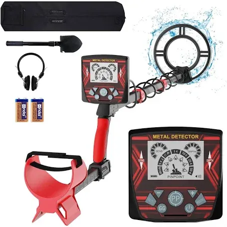 2024 Updated Metal Detector for Adults Professional Professional Detector for Treasure Hunt, 5 Detection Modes IP68 Waterproof 10" Search Coil, High Accuracy, Strong Memory Mode