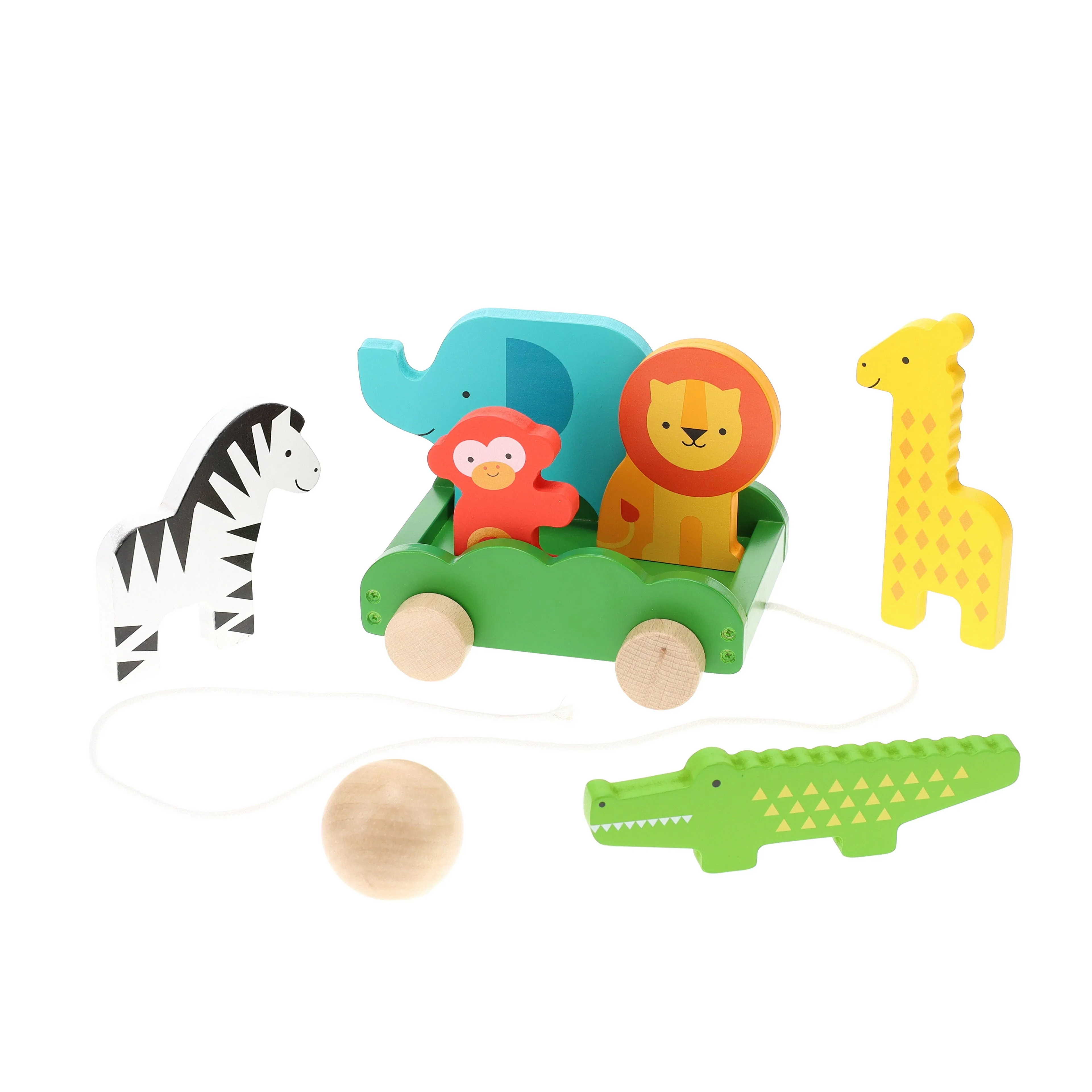 Safari Animals Wooden Bowling