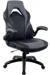 Staples Emerge Vortex Bonded Leather Gaming Chair Black and Gray 2/Pack